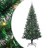 vidaXL Kunstmatig Voorverlicht Kerstboom Groen 240 cm PVC en Metaal