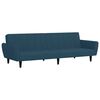 vidaXL Slaapbank 2-zits fluweel blauw