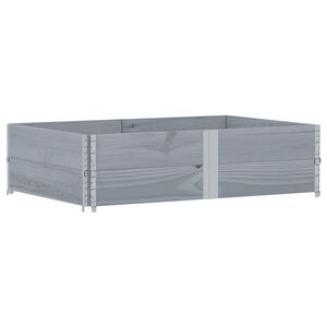 vidaXL Plantenbak 150x100 cm massief grenenhout grijs