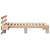 vidaXL Bedframe met hoofdeinde Bruin 100 x 200 cm Massief grenenhout