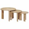 vidaXL Nest Koffietafels 3 pcs Zwart Massief Mango Hout
