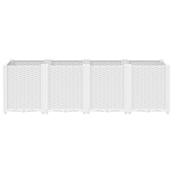vidaXL Plantenbak 160x40x53 cm polypropeen wit