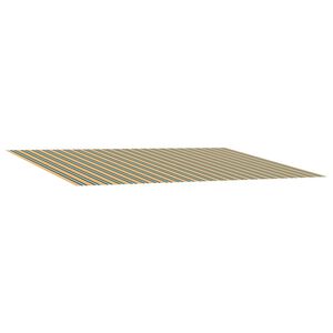 vidaXL Vervangingsdoek voor zonnescherm Groen en Geel 400 &times; 350 cm