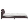 vidaXL Bed met matras "Hanko" stof donkerbruin 160x200 cm