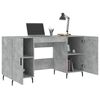 vidaXL Bureau 140x50x75 cm bewerkt hout betongrijs