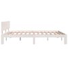 vidaXL Bedframe massief grenenhout wit 160x200 cm