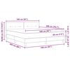 vidaXL LED Box Spring Bed met matras Donkergrijs 160 x 200 cm Stof