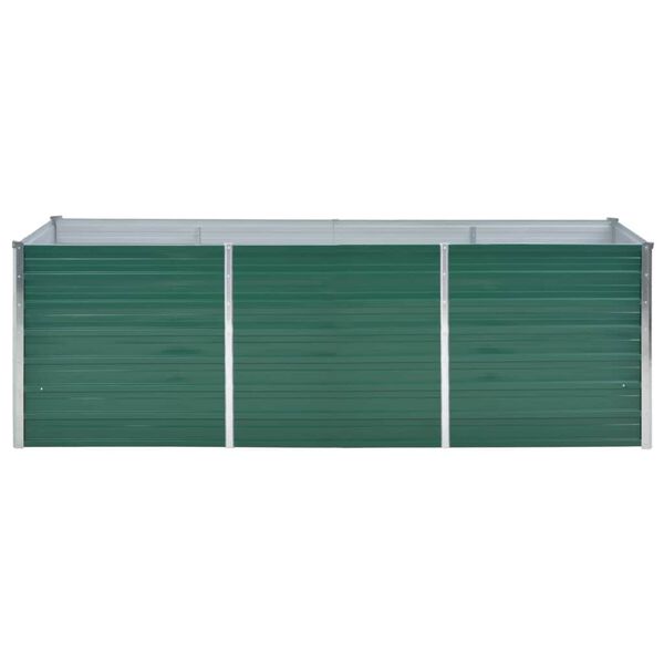 vidaXL Plantenbak verhoogd 240x80x77 cm gegalvaniseerd staal groen