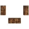 vidaXL Tv-meubelset Wandgemonteerd 6 pcs Gerookt eiken Bewerkt hout