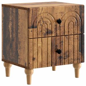 vidaXL Nachtkastje met lade Oud hout 43 x 34,5 x 48 cm Bewerkt hout