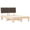 vidaXL Bedframe met Gevoerd Hoofdgedeelte Taupe 140 x 190 cm
