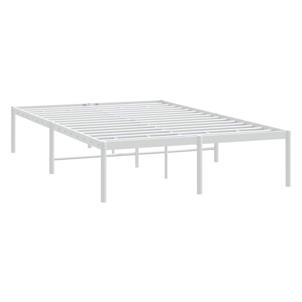 vidaXL Bedframe metaal wit 120x200 cm