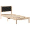 vidaXL Bedframe met hoofdeinde Zwart 90 x 200 cm Massief grenenhout