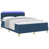 vidaXL Boxspring bed met matras met hoofdeinde Blauw 140 x 190 cm Stof