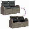 vidaXL Tuin Sofa Set 8 pcs Grijs
