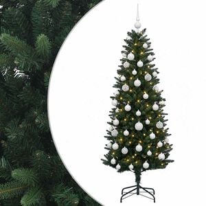 vidaXL Kunstkerstboom met Ballen 120 cm 150 LED's Warmwit PE en PVC