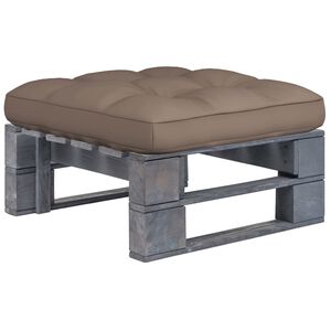 vidaXL Tuinhocker pallet ge&iuml;mpregneerd grenenhout grijs