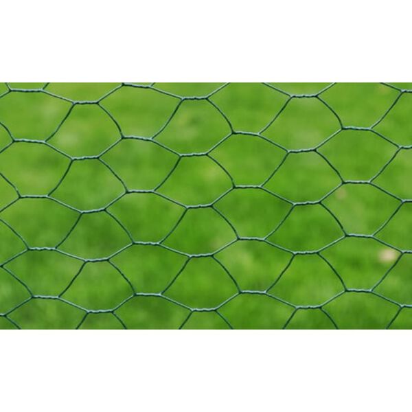 vidaXL Kippengaas 25x0,75 m staal met PVC-coating groen
