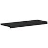 vidaXL Raamsokkel Zwart met houten nerf 100 x 35 x 4,5 cm PVC
