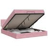 vidaXL Ottoman bed met matras met hoofdeinde Roze 160 x 200 cm Fluweel
