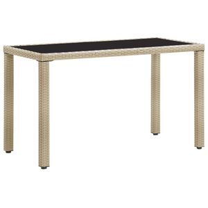 vidaXL Tuintafel 123x60x74 cm poly rattan beige