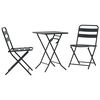 vidaXL Tuin Bistro Set 3 st Antraciet Staal