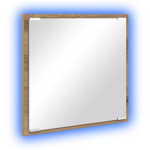 vidaXL LED Badkamer Spiegel Artisan Eiken 40 x 37 x 8.5 cm