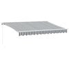 vidaXL Luifel handmatig uittrekbaar en LED 350x250 cm antraciet en wit