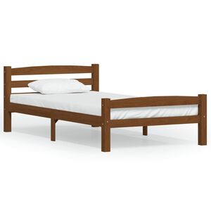 vidaXL Bedframe massief grenenhout honingbruin 100x200 cm