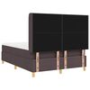 vidaXL Boxspringbed met matras Donkerbruin 140 x 200 cm Stof