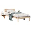 vidaXL Bedframe met hoofdeinde Bruin 80 x 200 cm Massief grenenhout