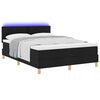 vidaXL LED Box Spring Bed met matras met LED Zwart 160 x 200 cm Stof