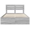 vidaXL Bedframe Grijs Sonoma 140 x 190 cm Massief grenenhout