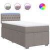 vidaXL Boxspring met matras stof taupe 90x200 cm