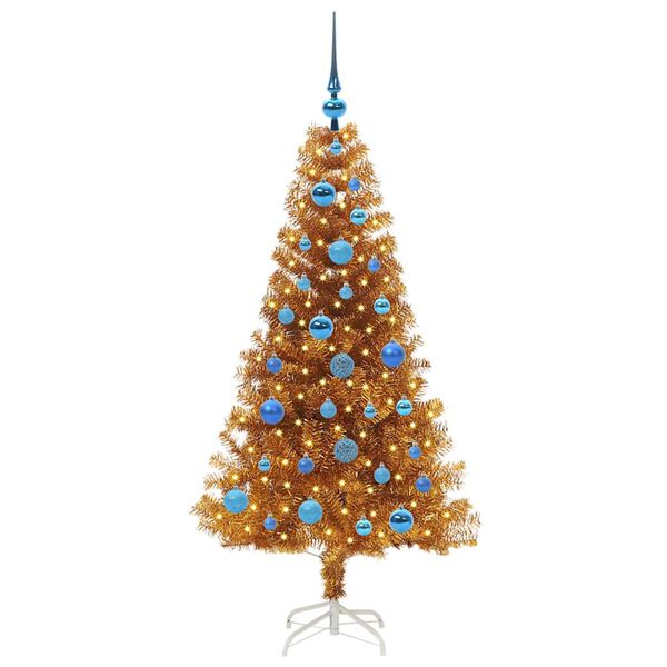 vidaXL Kerstboom met 150 LED met standaard Goud 150 cm PET