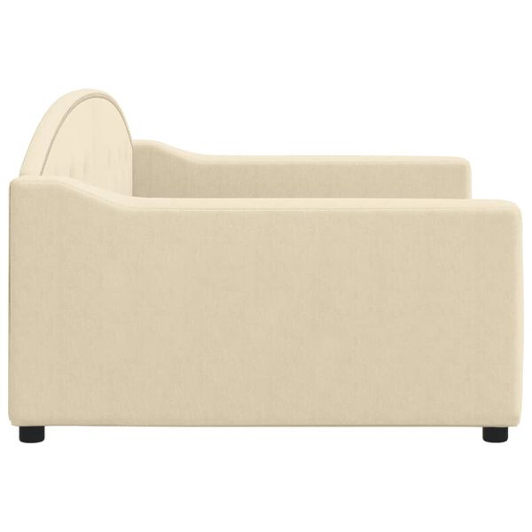 vidaXL Slaapbank 100x200 cm stof cr&egrave;mekleurig