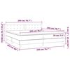 vidaXL Boxspring met matras en LED stof donkerbruin 200x200 cm