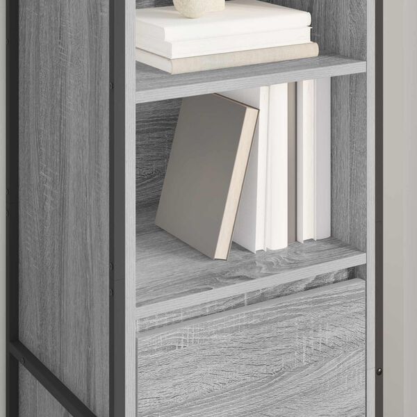 vidaXL Boekenkast Grijs Sonoma 43 x 36 x 150.5 cm Bewerkt hout