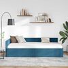 vidaXL Hoekbedframe met hoofdeinde Blauw 90 cm x 190 cm Fluweel