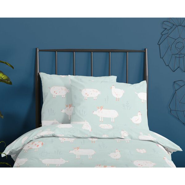 Good Morning Kinderdekbedovertrek PETTING Z 140x200/220 cm mint