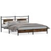vidaXL Bedframe zonder matras 183x203 cm spaanplaat gerookt eiken