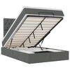 vidaXL Ottoman bed met matras en LED's 120x190 cm stof donkergrijs