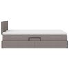 vidaXL Opbergbed met LED met matras met LED Taupe 120 x 200 cm Stof