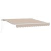 vidaXL Uitschuifbare luifel Beige 350 x 250 cm Polyester en Aluminium