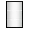 vidaXL Schoenenkast met spiegel 3-laags zwart 63x17x102,5 cm