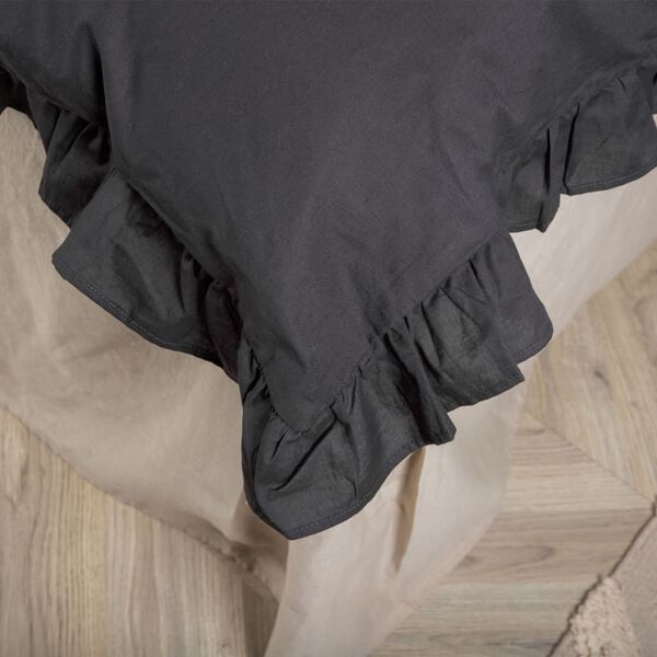 Venture Home Dekbedovertrek Levi 200x150 cm katoen antracietkleurig