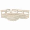vidaXL 5-delige Loungeset pallet ge&iuml;mpregneerd vurenhout
