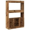 vidaXL Hoge kast 92x33x140 cm bewerkt hout oud houtkleurig