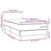 vidaXL Boxspring met matras fluweel lichtgrijs 90x210 cm