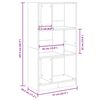 vidaXL Boekenkast 57x28,5x107,5 cm bewerkt hout betongrijs